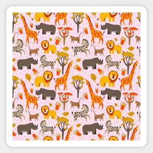 African animals pattern Sticker